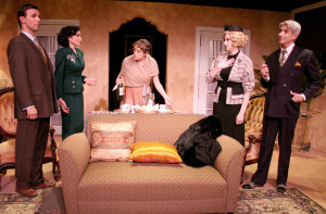 Jeff Witzke, Stasha Surdyke, Angie Light, Annie Abrams, and Lenny Von Dohlen in "Private Lives"